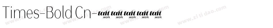 Times-Bold Cn字体转换